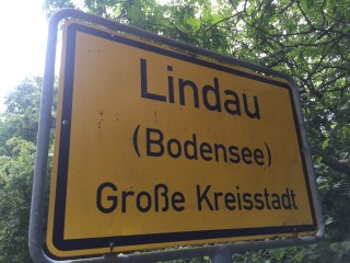 Lang ersehnt, das Ortsschild von Lindau